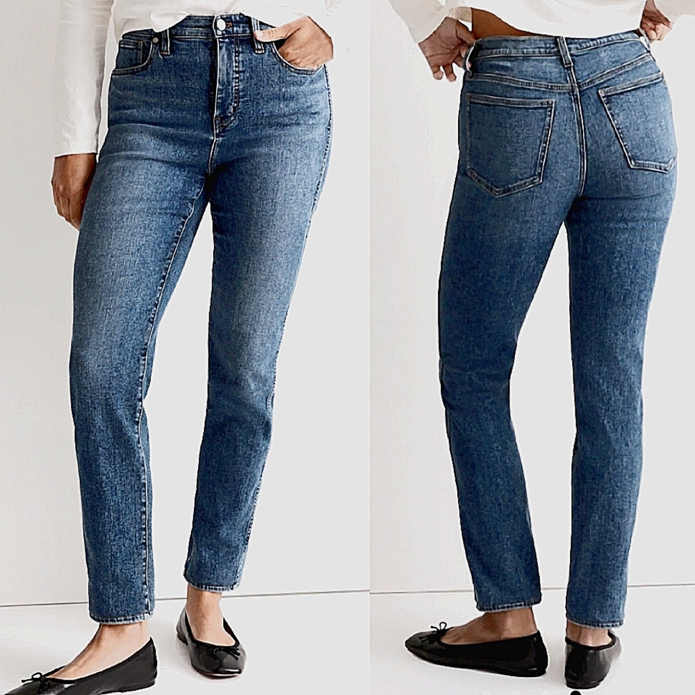 Madewell High-Rise Slim Pendelton Stovepipe Denim Jeans, 28